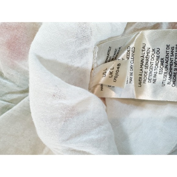 Anthropologie Dolly Embroidered %100 Cotton Midi Dress White Cotton Boho  Sz L - Picture 16 of 16